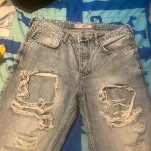 Womens 28 top shop midrise straight leg jean